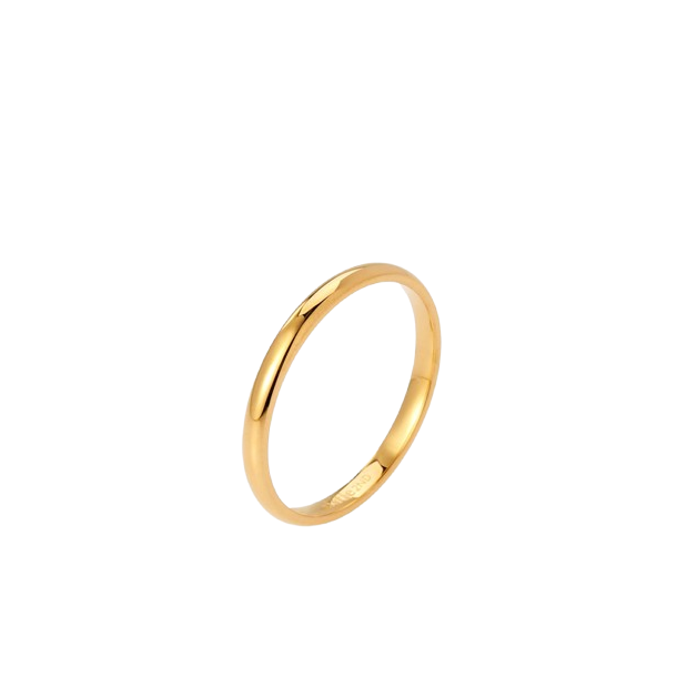 Sistie 2nd - Smal Circle Ring, Guld