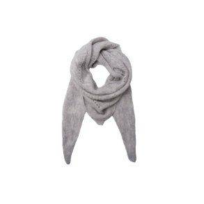 Black Colour - Bcdell knitted mini scarf, Lt. grey