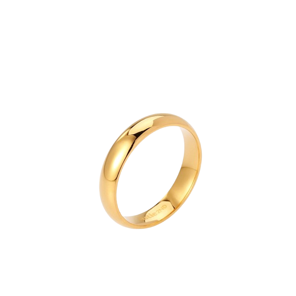 Sistie 2nd - Bred Circle Ring, Guld