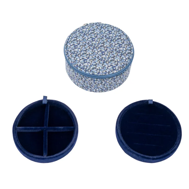 Bon Dep - Jewelry box round mw Liberty Pepper Blue